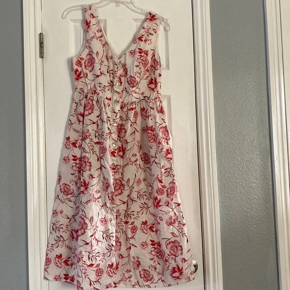 Cynthia Rowley | Dresses | Cynthia Rowley Linen Mid Length Floral Dress  Size 2 | Poshmark